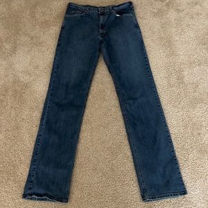 Mens Dark Blue Full Blue Jeans Size 36W x 36L